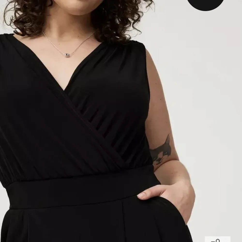 TORRID Studio Knit Surplice Tie Back Jumpsuit - Picture 4 of 7